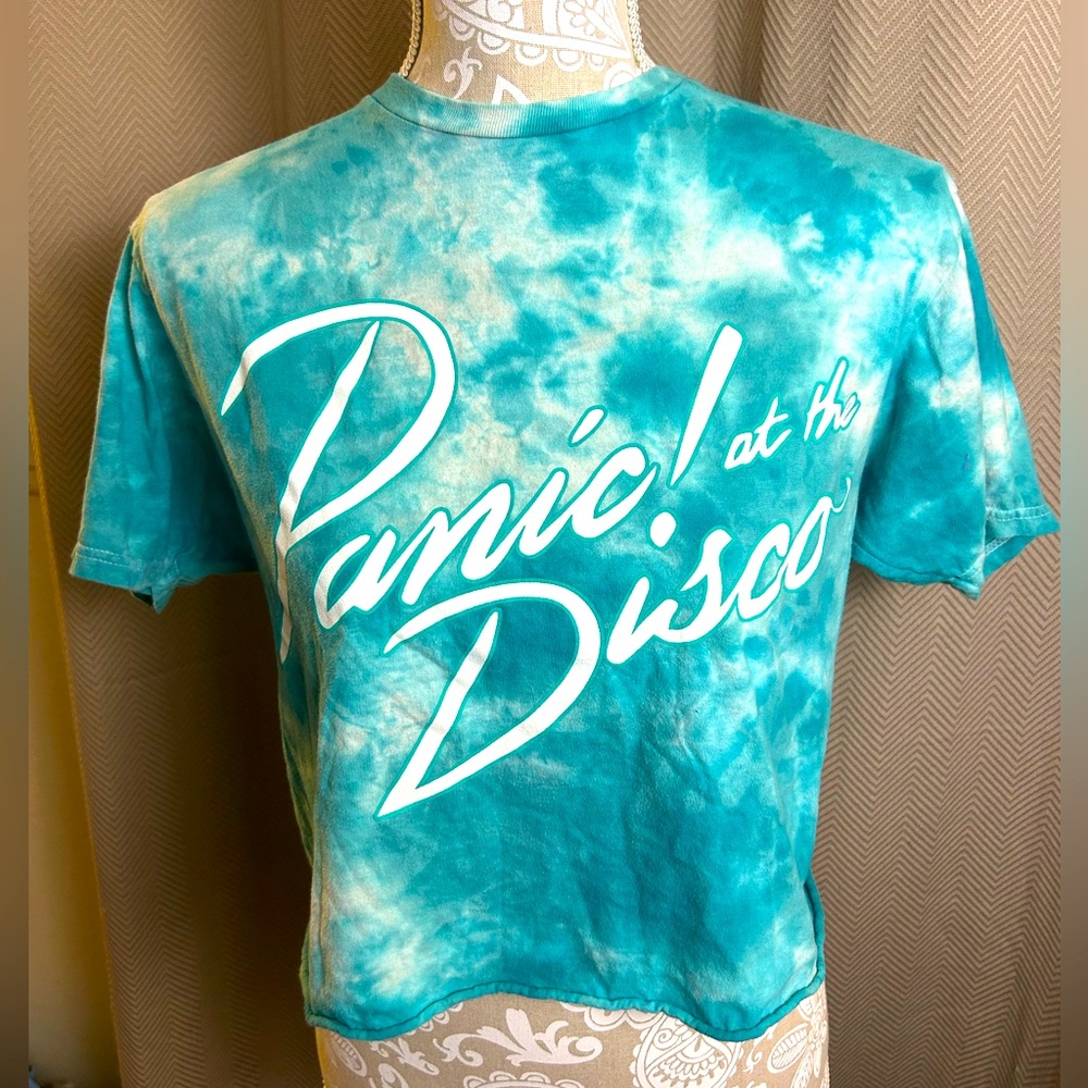 Panic at the Disco Cropped Tie Dye Top